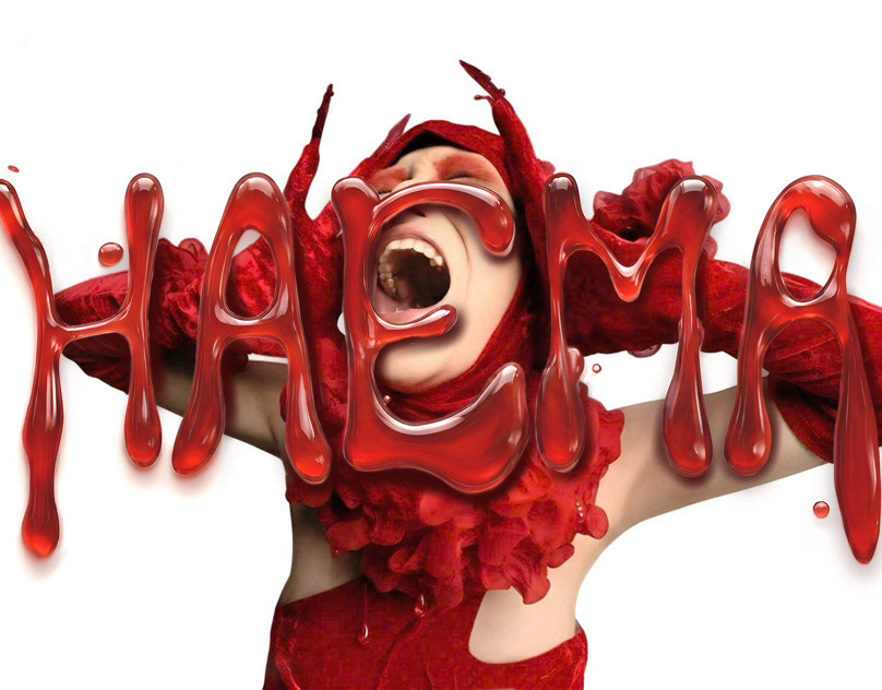 Experimental red fashion artwork