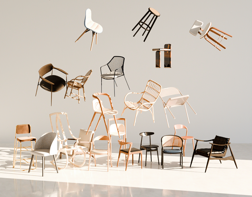 Collection of contemporary chairs